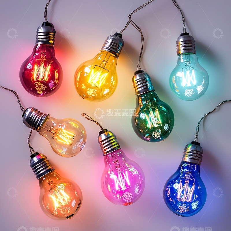 高清大图下载【趣麦麦图】节日装饰灯泡