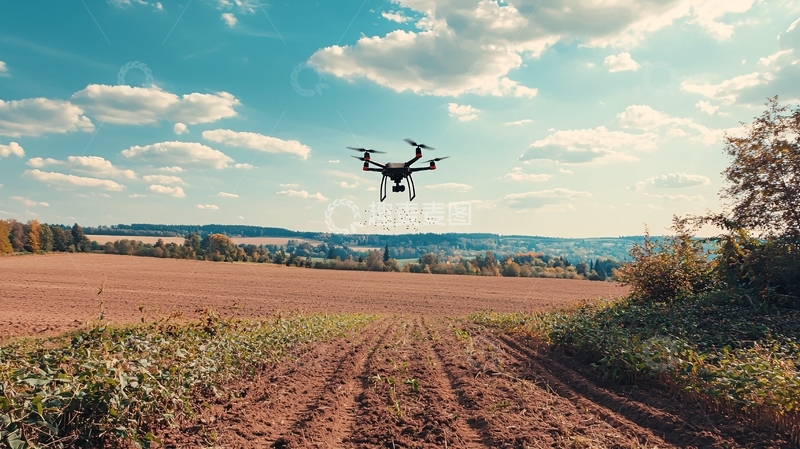 高清大图下载【趣麦麦图】无人机播种高清图片