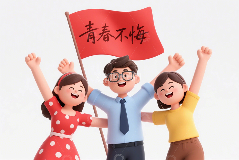 高清大图下载【趣麦麦图】54青年节人物素材