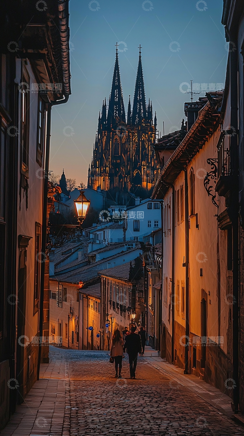 高清大图下载【趣麦麦图】欧式城堡与教堂