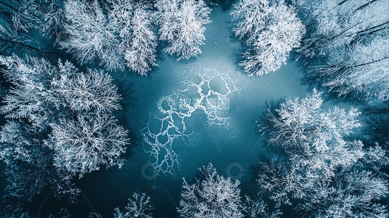 高清大图下载【趣麦麦图】极地冰封湖泊