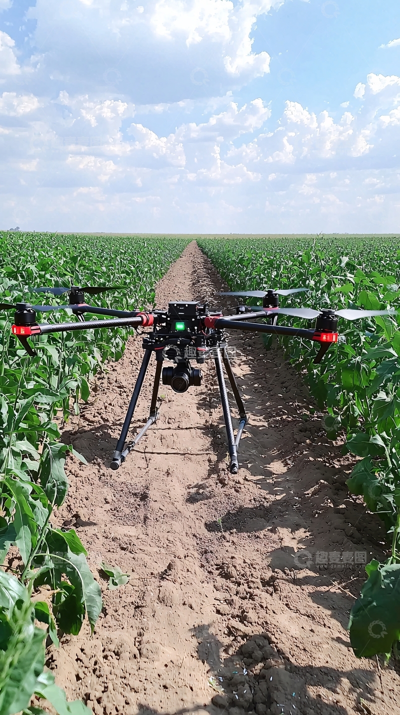 高清大图下载【趣麦麦图】农用无人机播种
