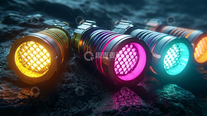 高清大图下载【趣麦麦图】霓虹手电筒高清图片