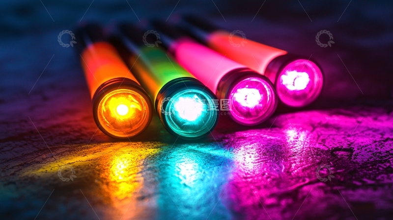 高清大图下载【趣麦麦图】霓虹手电筒高清图片
