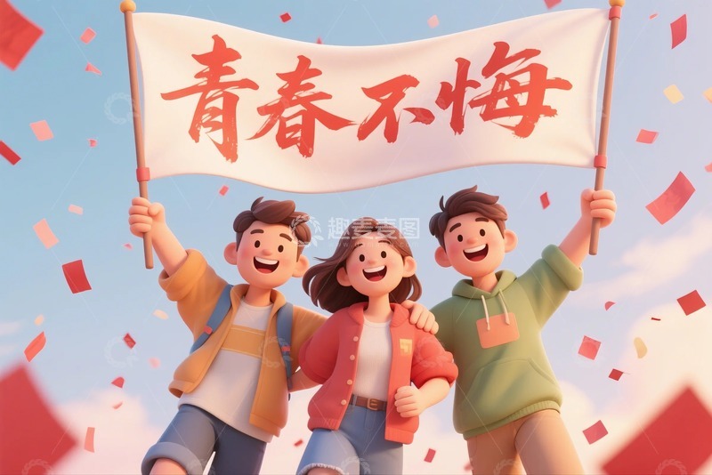 高清大图下载【趣麦麦图】54青年节人物素材7