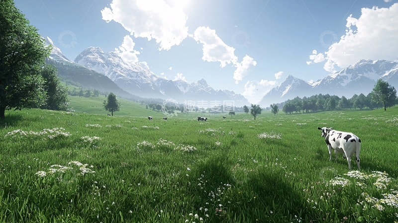 高清大图下载【趣麦麦图】广阔的乡村牧场