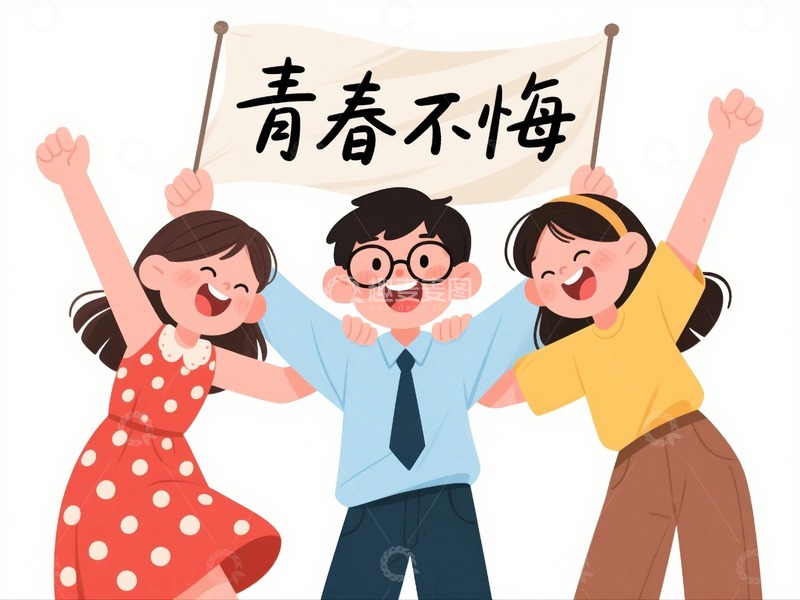 高清大图下载【趣麦麦图】54青年节人物素材1