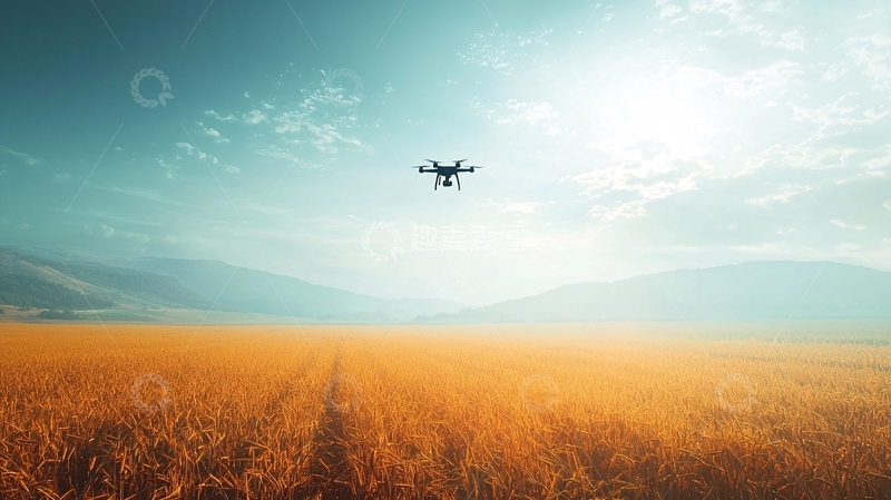高清大图下载【趣麦麦图】农用无人机播种