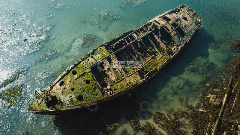 高清大图下载【趣麦麦图】废弃的船舶高清图片