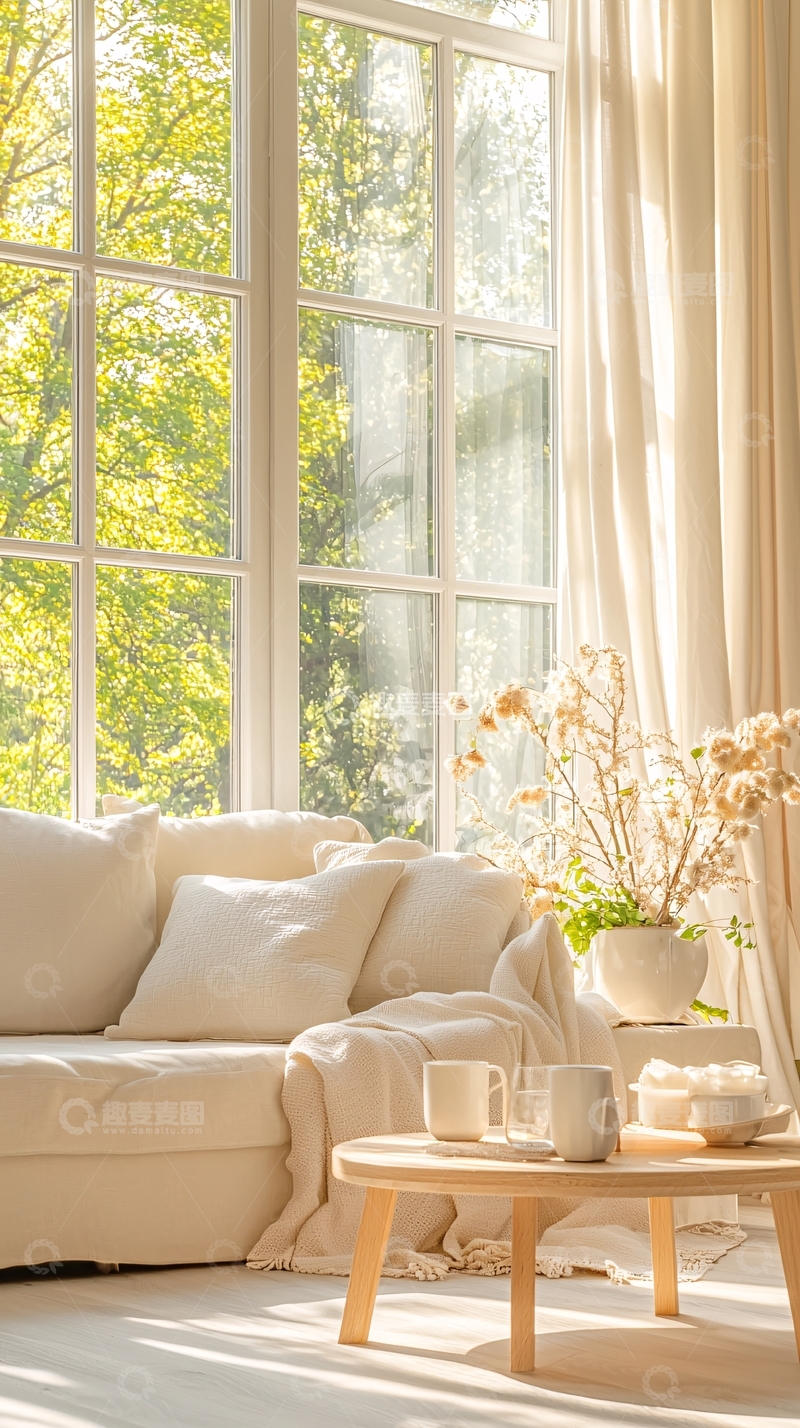 高清大图下载【趣麦麦图】温馨自然客厅阳光明媚