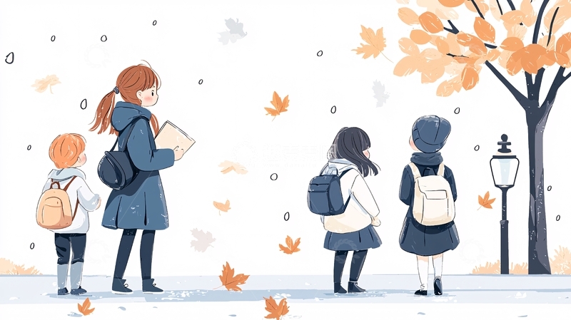 高清大图下载【趣麦麦图】秋日校园散步