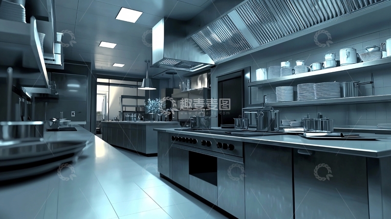 高清大图下载【趣麦麦图】现代专业厨房