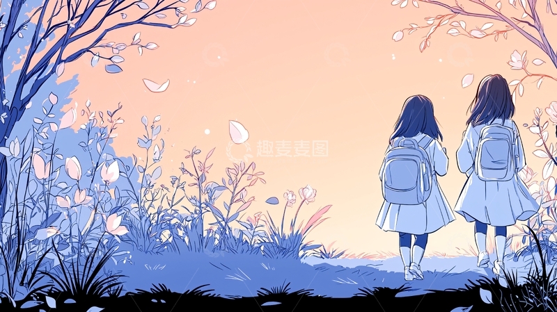高清大图下载【趣麦麦图】春日校园漫步