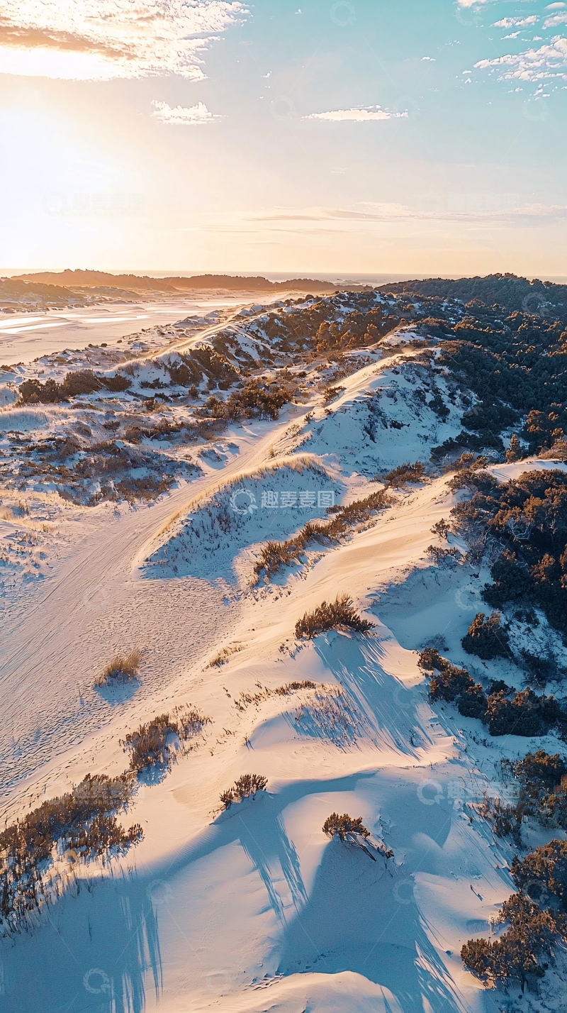 高清大图下载【趣麦麦图】日落时分的沙丘