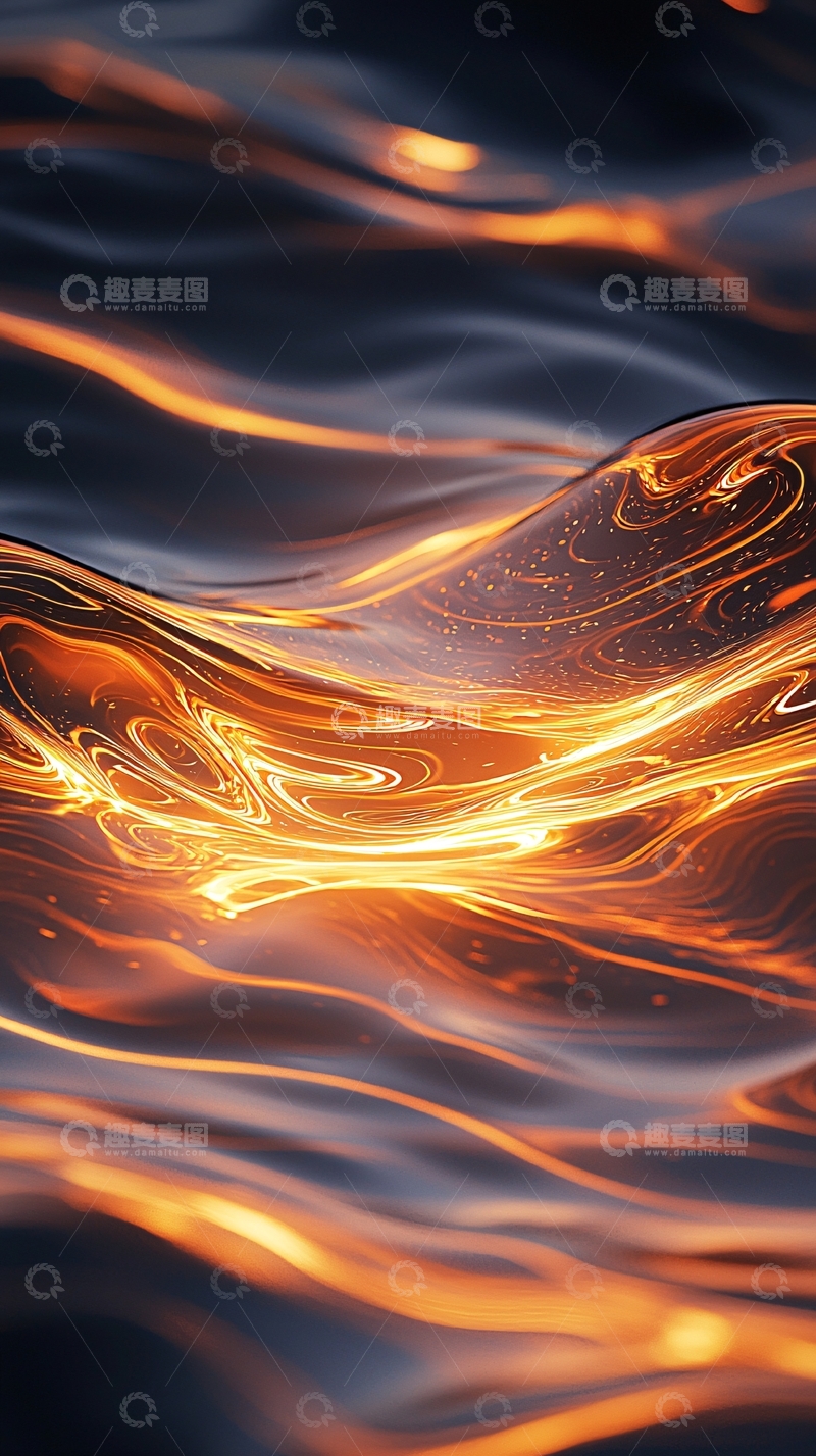 高清大图下载【趣麦麦图】流动的火焰与波浪