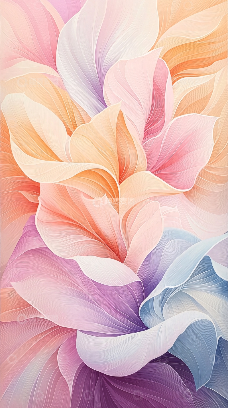 高清大图下载【趣麦麦图】梦幻花朵抽象艺术背景图