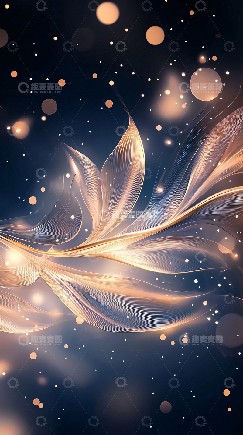 高清大图下载【趣麦麦图】梦幻光波抽象艺术背景