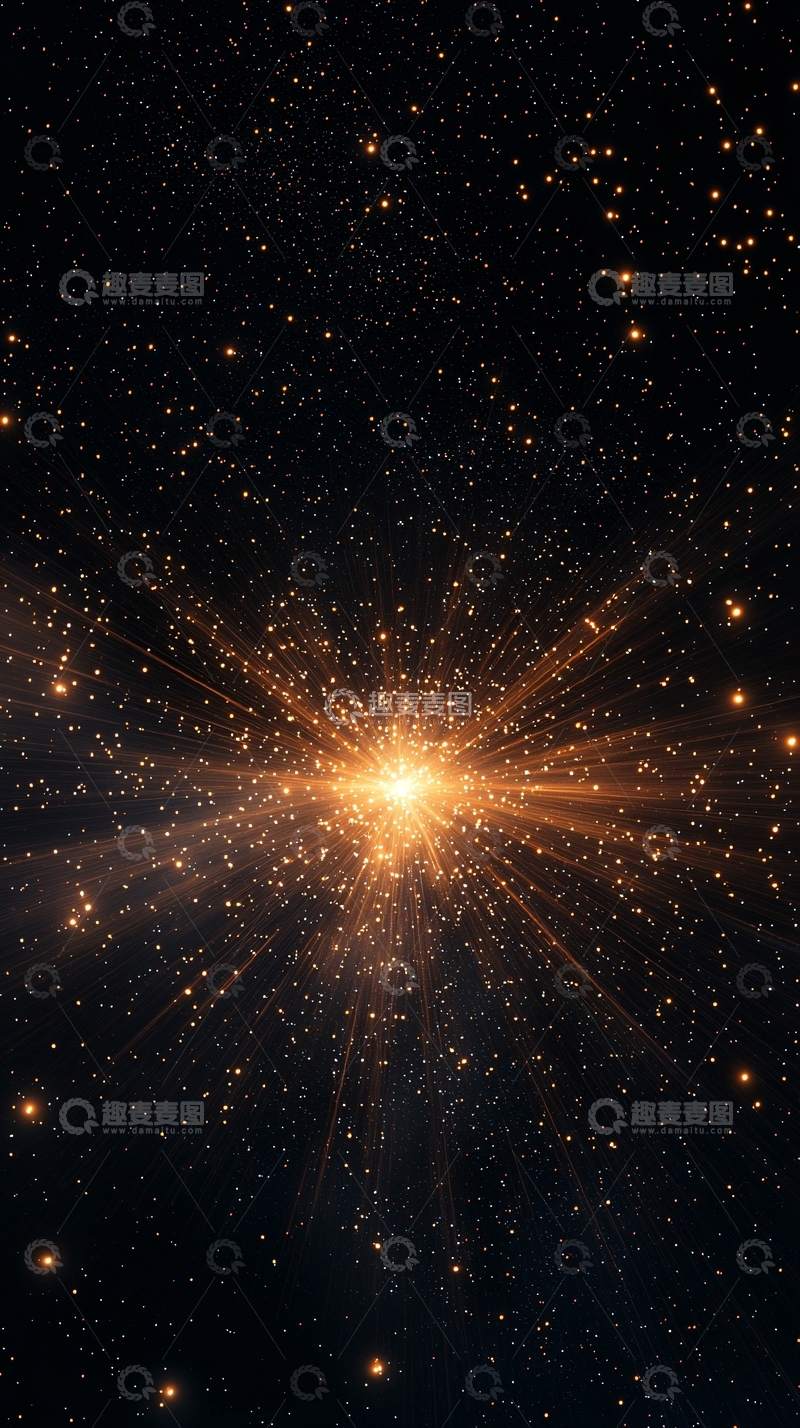 高清大图下载【趣麦麦图】璀璨星空下的光芒爆发