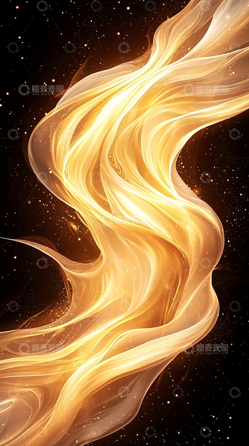 高清大图下载【趣麦麦图】金色流光动态壁纸