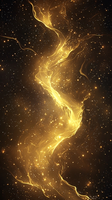 金色星河流动光效背景