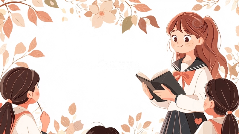高清大图下载【趣麦麦图】秋日校园读书会