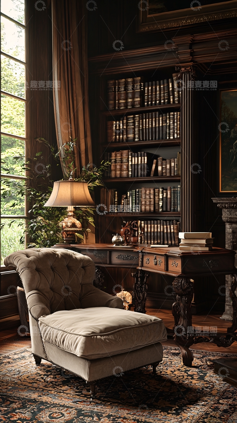 高清大图下载【趣麦麦图】古典书房装饰设计