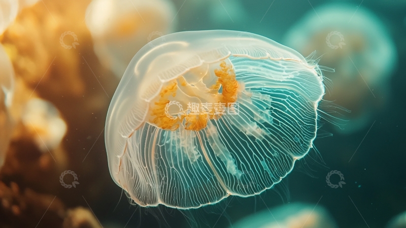高清大图下载【趣麦麦图】透明水母下的神秘海底世界