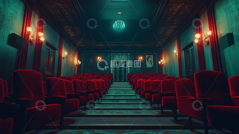 高清大图下载【趣麦麦图】复古风格的电影院