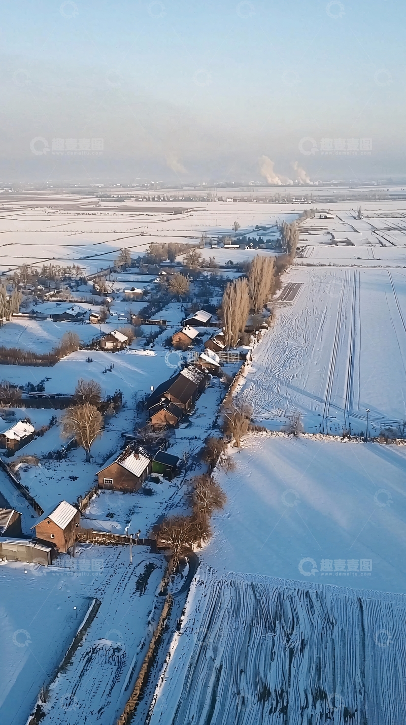 高清大图下载【趣麦麦图】乡村的冬季风光