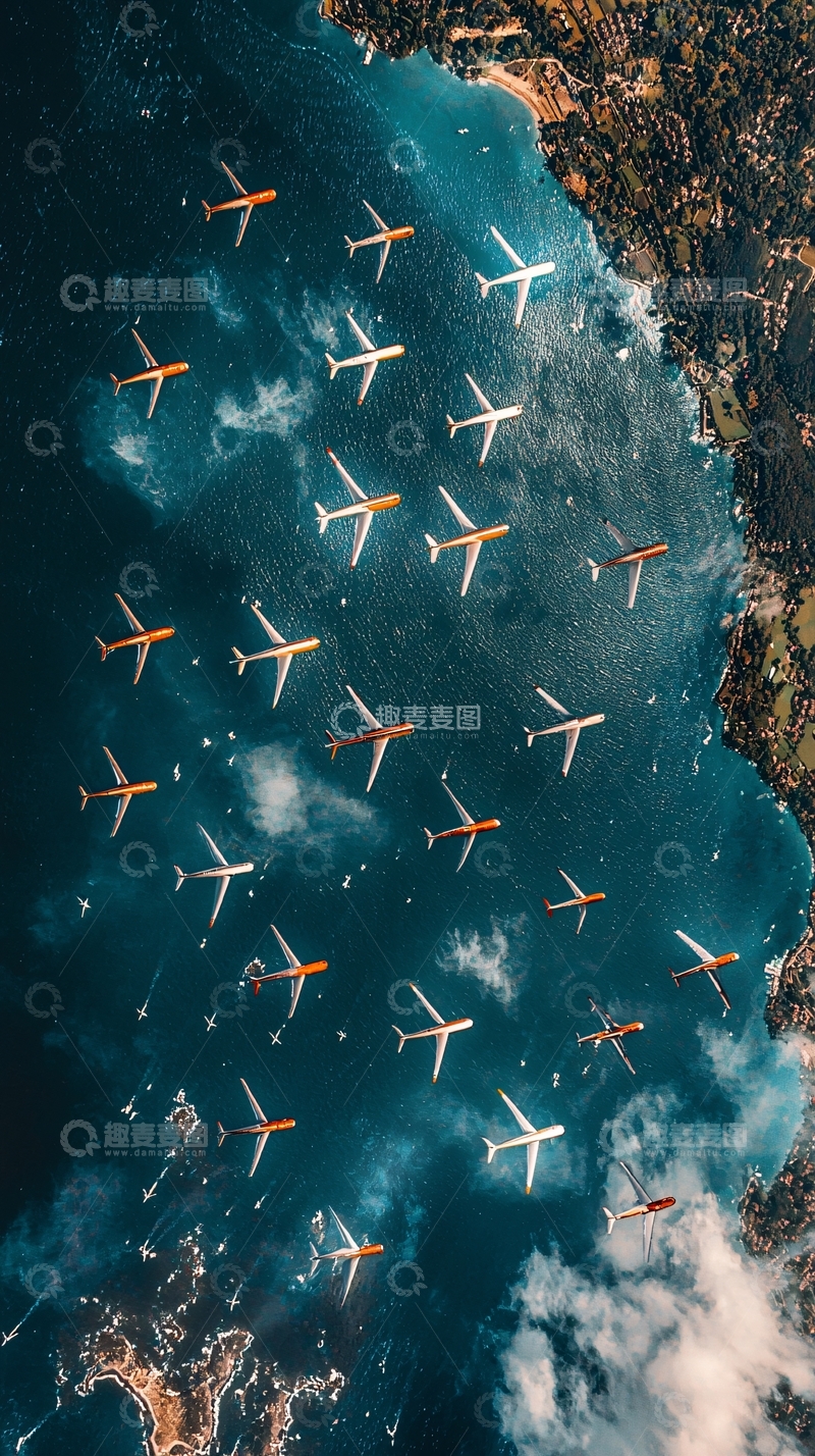 高清大图下载【趣麦麦图】晴空下的风力发电站