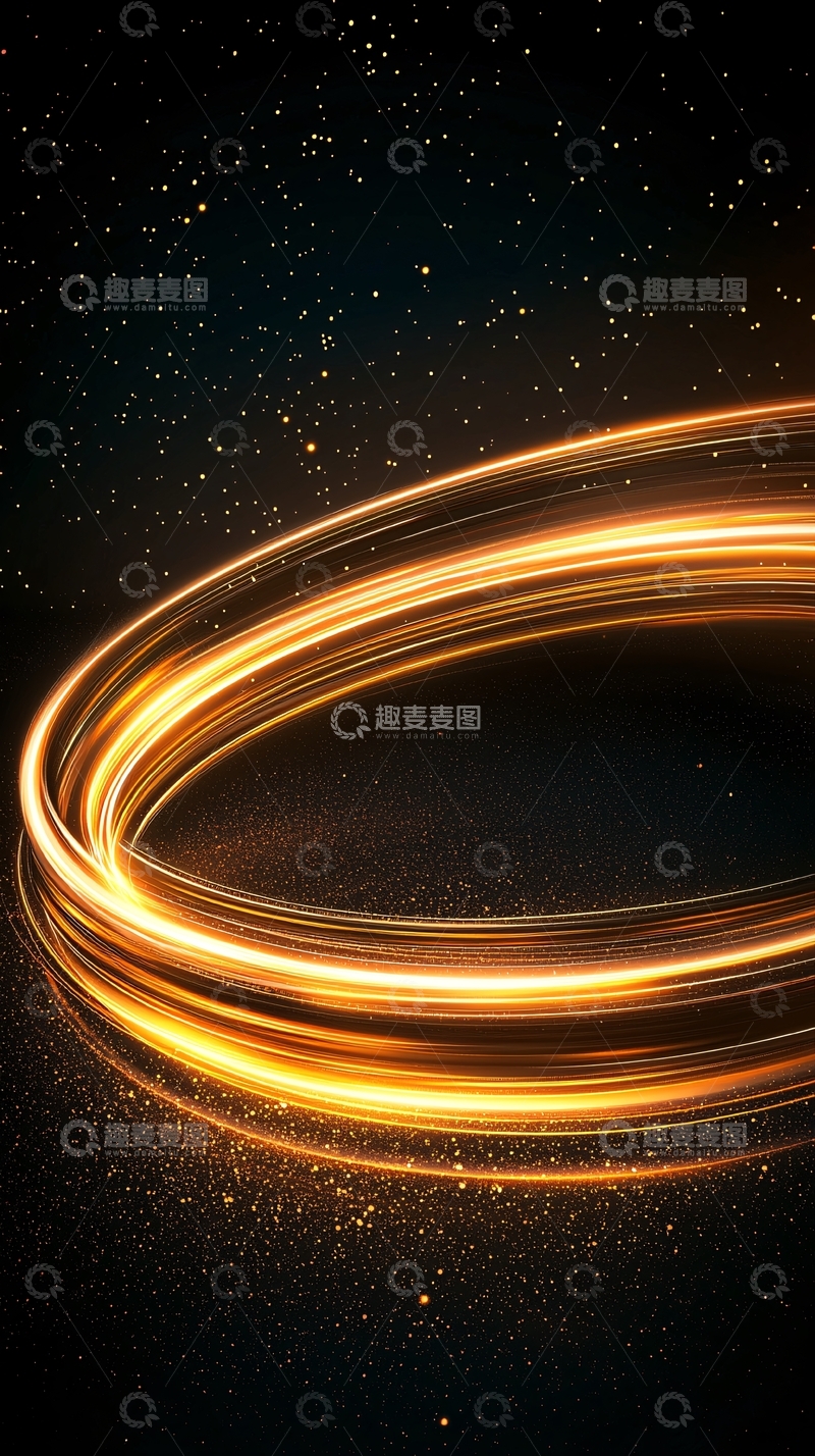 高清大图下载【趣麦麦图】金色光圈动态壁纸