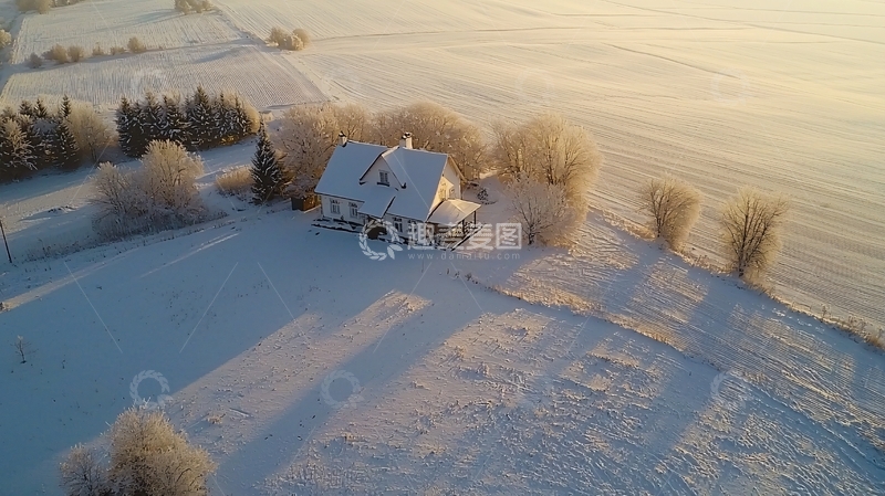 高清大图下载【趣麦麦图】乡村的冬季风光