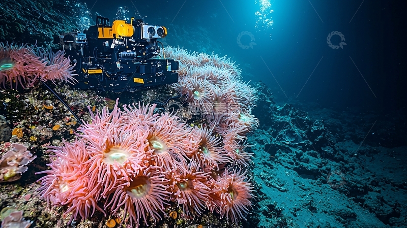 高清大图下载【趣麦麦图】机器人深海探索的奇妙发现