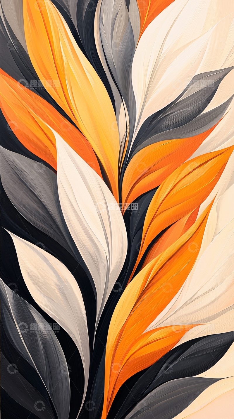 高清大图下载【趣麦麦图】抽象花卉艺术图案背景