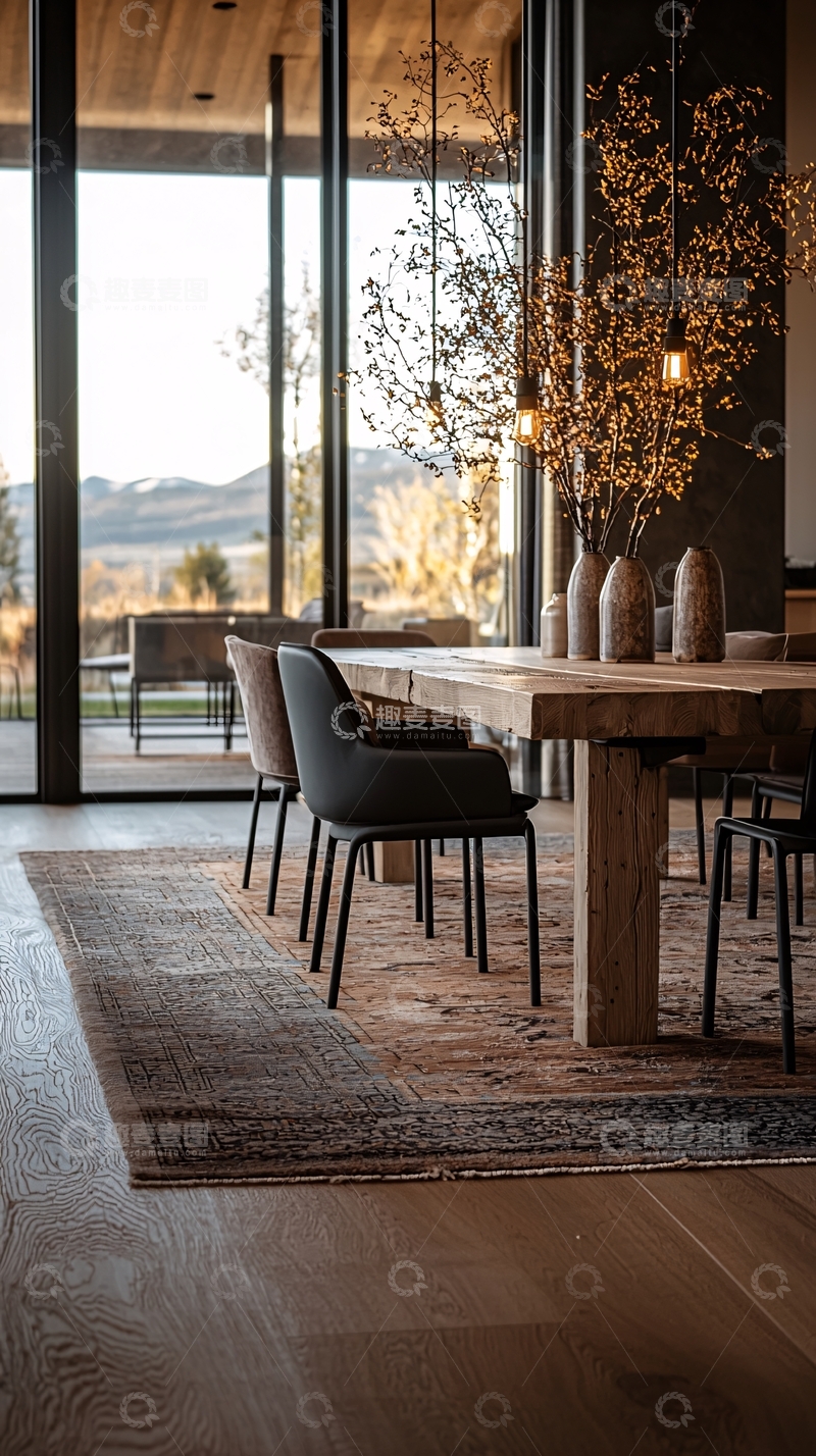 高清大图下载【趣麦麦图】现代简约风格餐厅室内设计