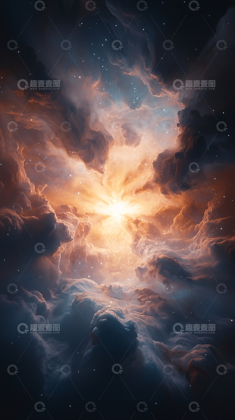 高清大图下载【趣麦麦图】星云深处的光芒