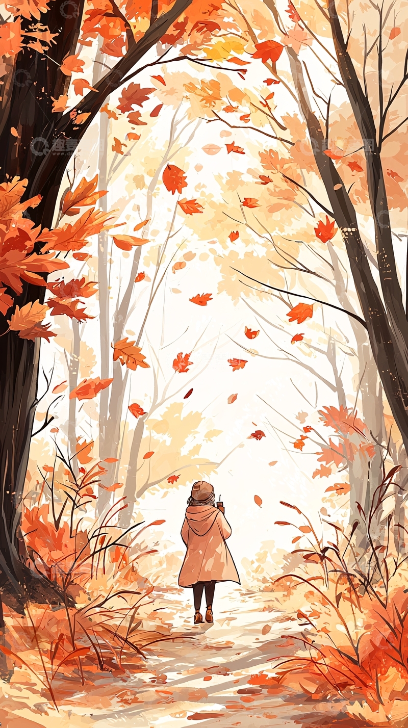 高清大图下载【趣麦麦图】秋日森林漫步