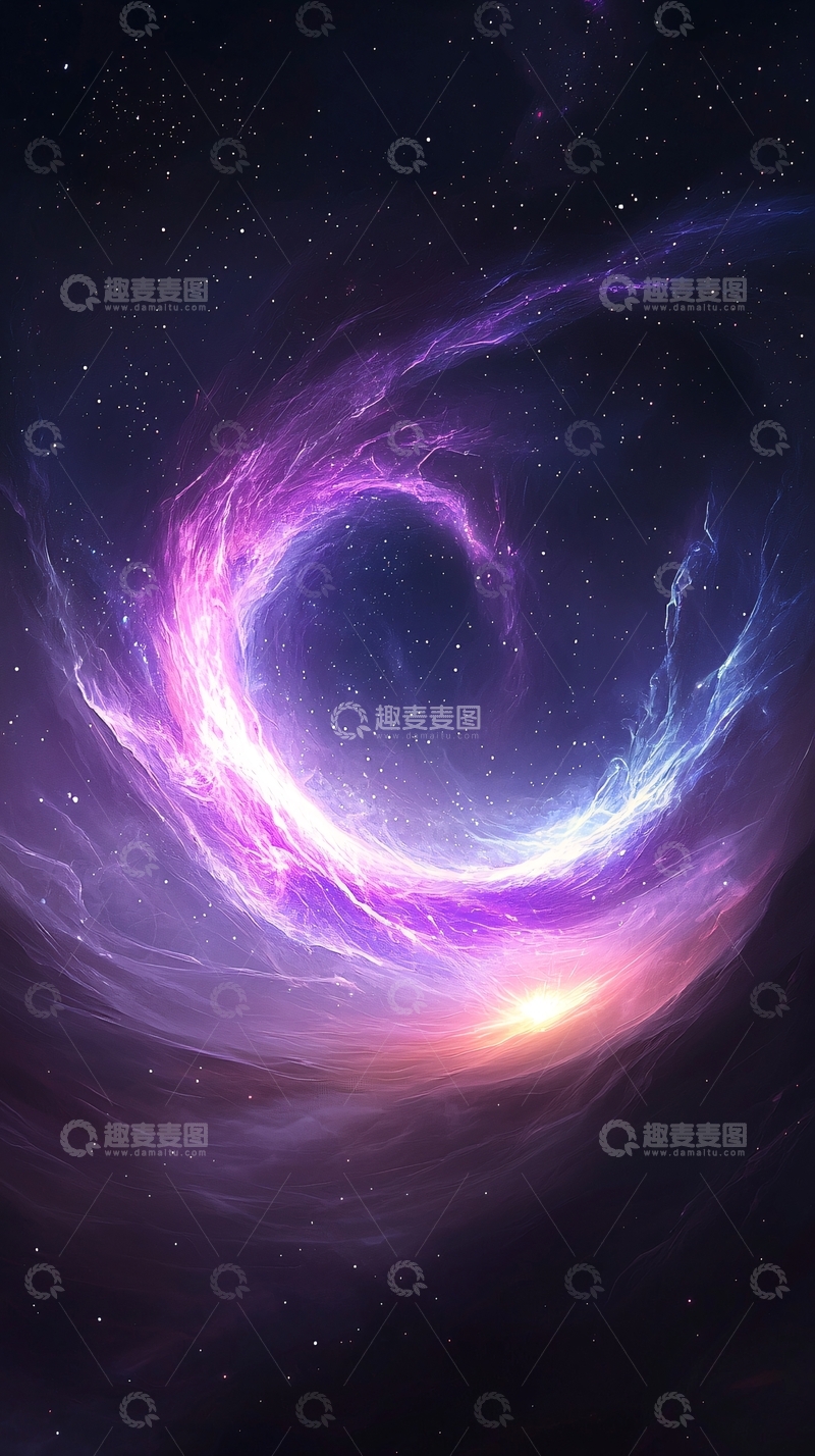 高清大图下载【趣麦麦图】宇宙漩涡星空背景图