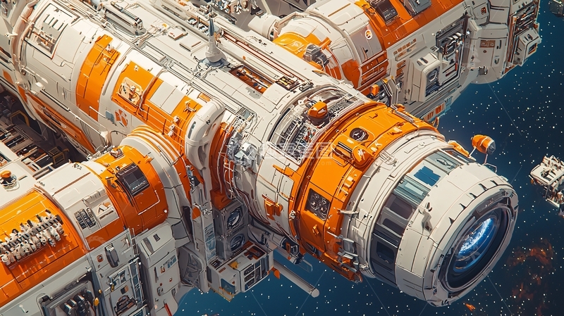 高清大图下载【趣麦麦图】巨型太空站的内部结构