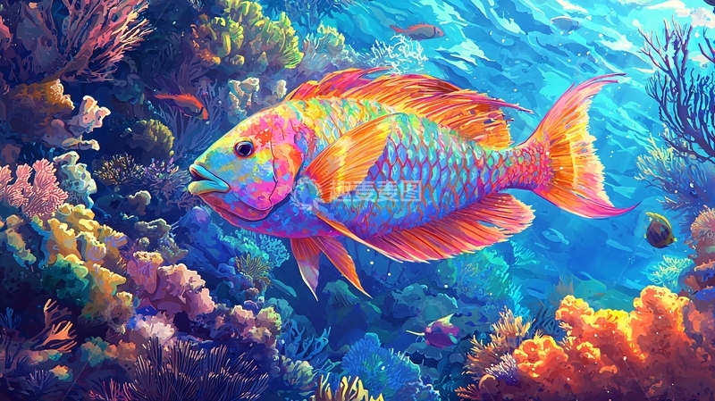 高清大图下载【趣麦麦图】色彩斑斓的海底世界