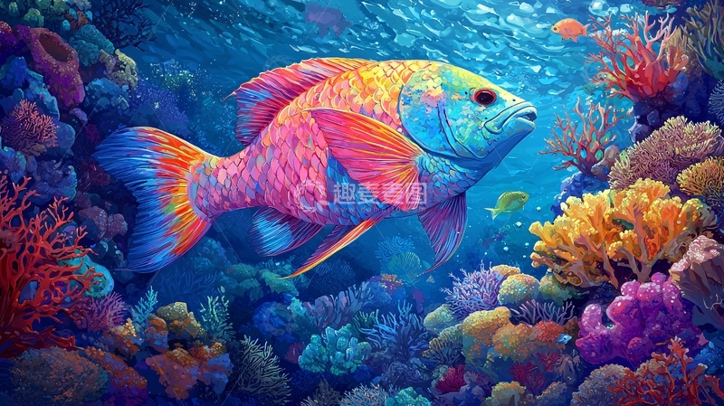 高清大图下载【趣麦麦图】色彩斑斓的海底世界