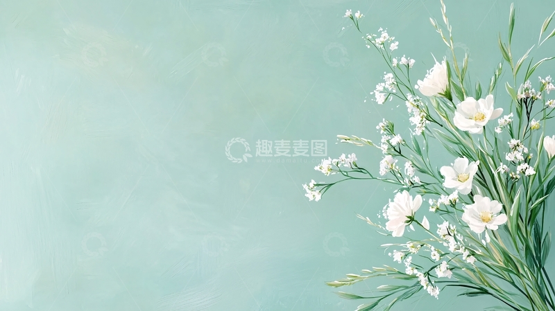 高清大图下载【趣麦麦图】清新花卉背景图