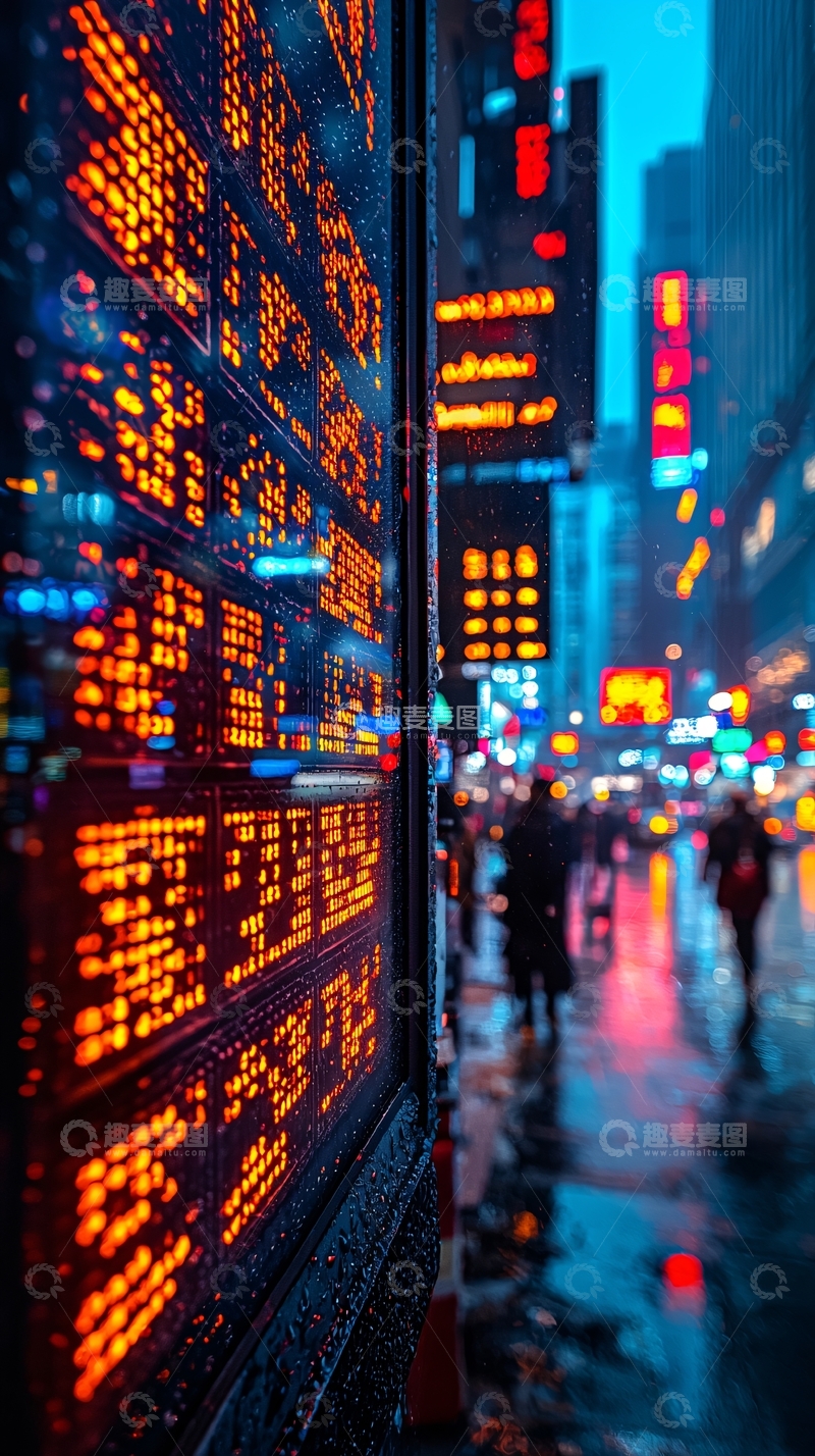 高清大图下载【趣麦麦图】股票交易所实时数据