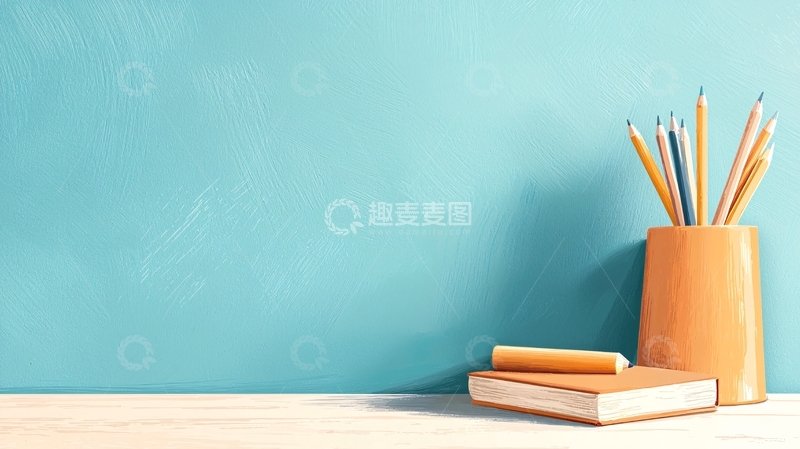 高清大图下载【趣麦麦图】清新简约办公桌布置