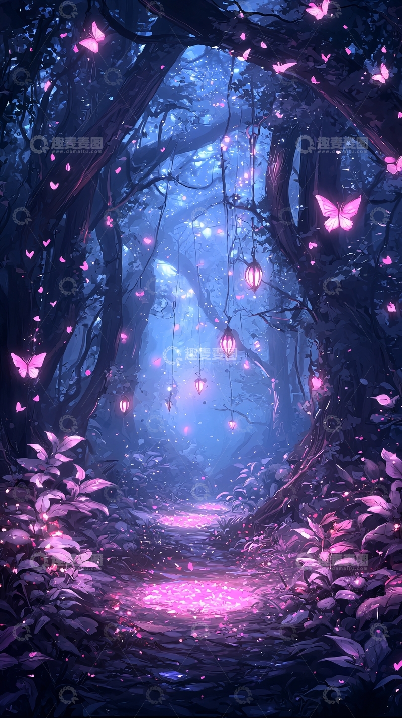 高清大图下载【趣麦麦图】梦幻森林小径