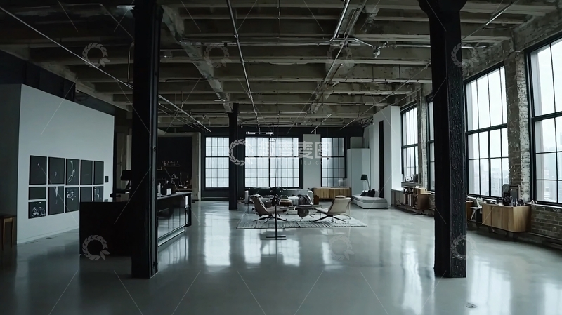 高清大图下载【趣麦麦图】现代简约风阁楼全景图