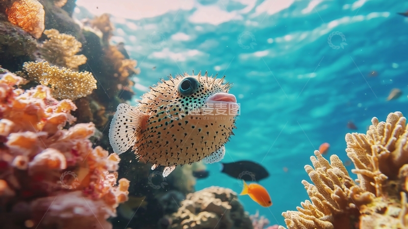 高清大图下载【趣麦麦图】海底世界中的刺鲀鱼
