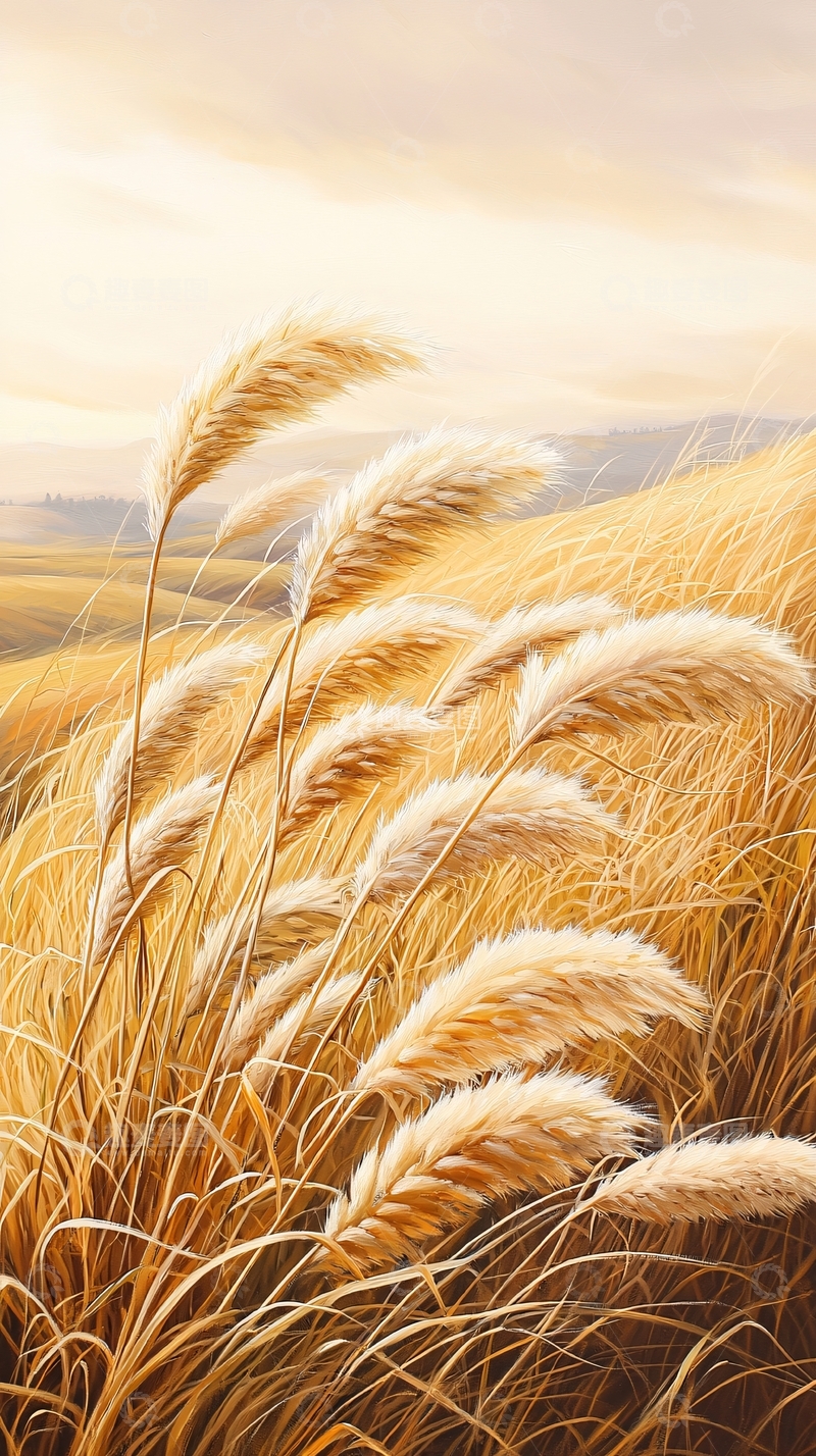 高清大图下载【趣麦麦图】金色麦田的秋日风景