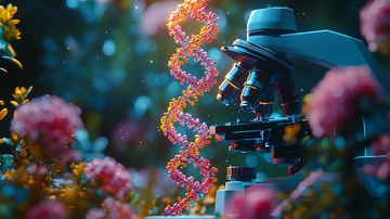 基因编辑实验室的科技场景