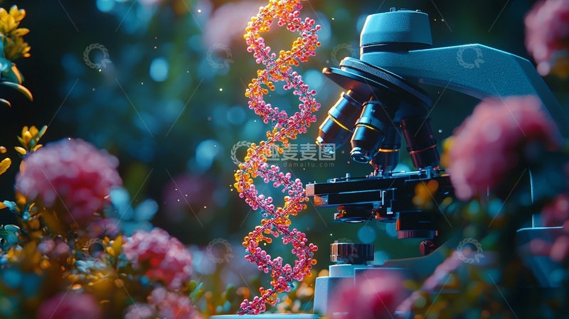 高清大图下载【趣麦麦图】基因编辑实验室的科技场景